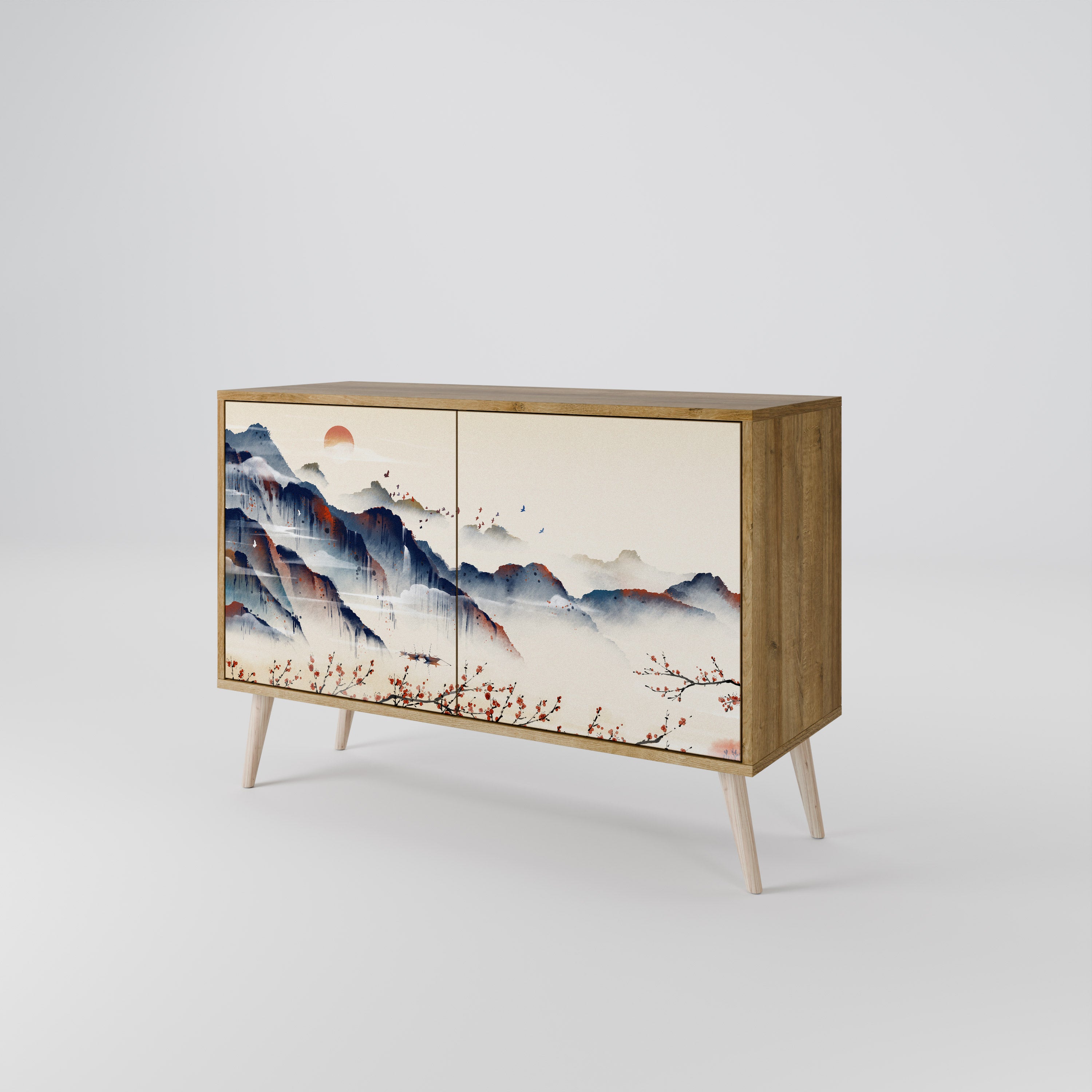 JAPANESE LANDSCAPE 2-Door Sideboard