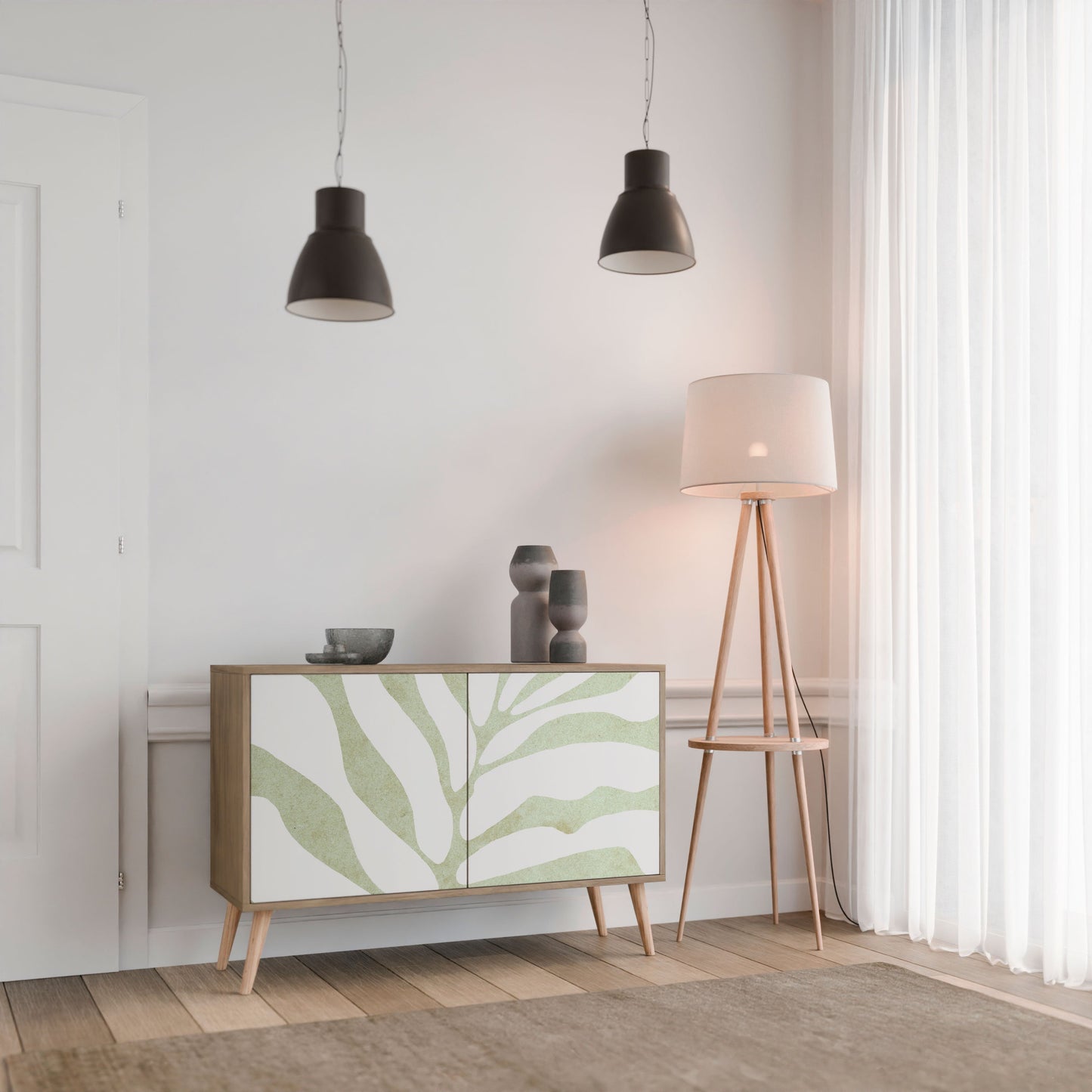 Credenza BOTANICAL SPARK a 2 ante in effetto rovere