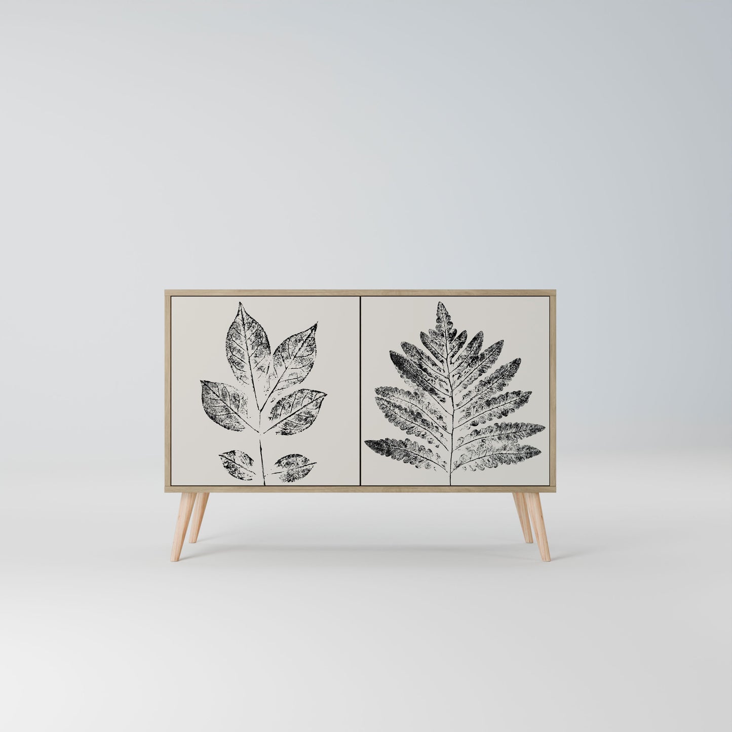 Credenza LEAFY STAMPS a 2 ante in effetto rovere