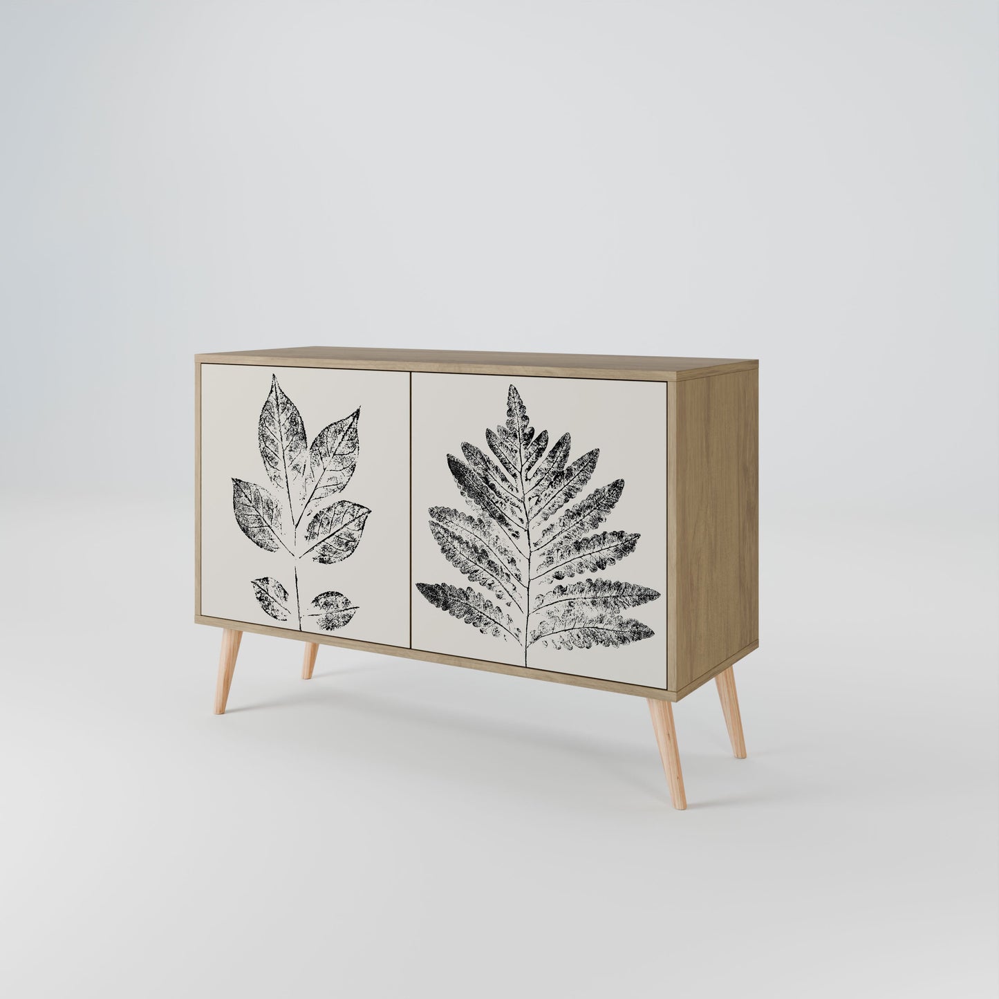 Credenza LEAFY STAMPS a 2 ante in effetto rovere