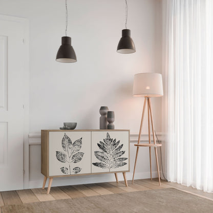 Credenza LEAFY STAMPS a 2 ante in effetto rovere