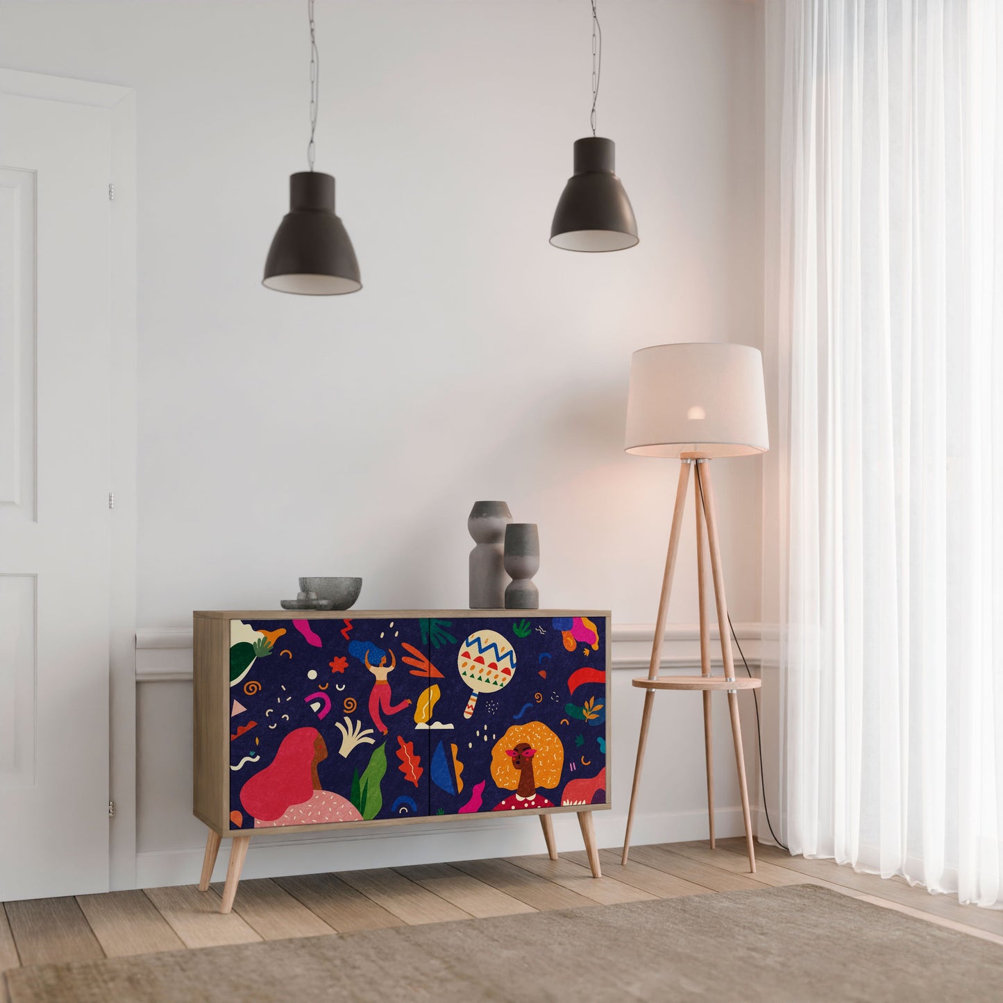 FESTIVE PLEASURES 2-Door Sideboard in Oak Effect