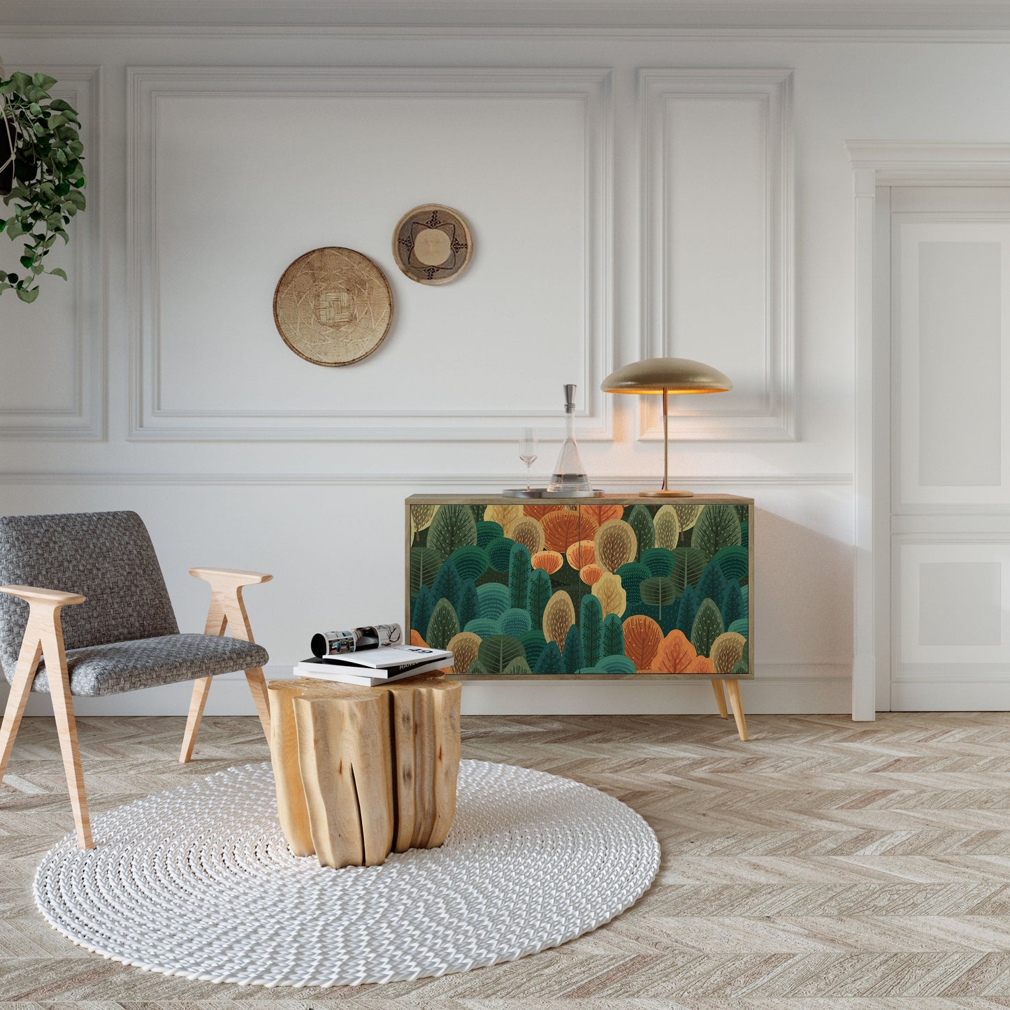 AUTUMN KALEIDOSCOPE 2-Door Sideboard in Oak Effect