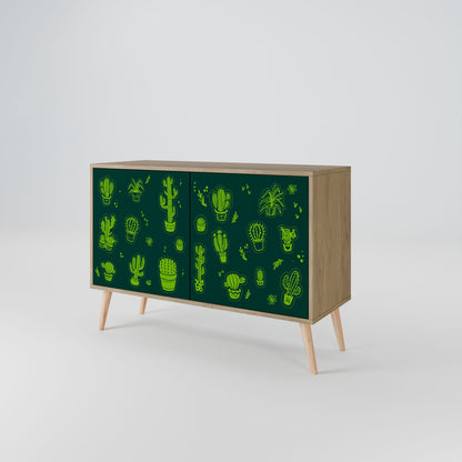 DESERT GREEN 2-Door Sideboard in Oak Effect