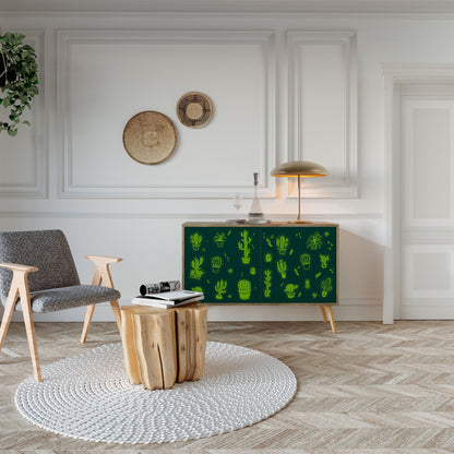 DESERT GREEN 2-Door Sideboard in Oak Effect