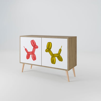 Credenza a 2 ante CHILDHOOD MEMORY in effetto rovere