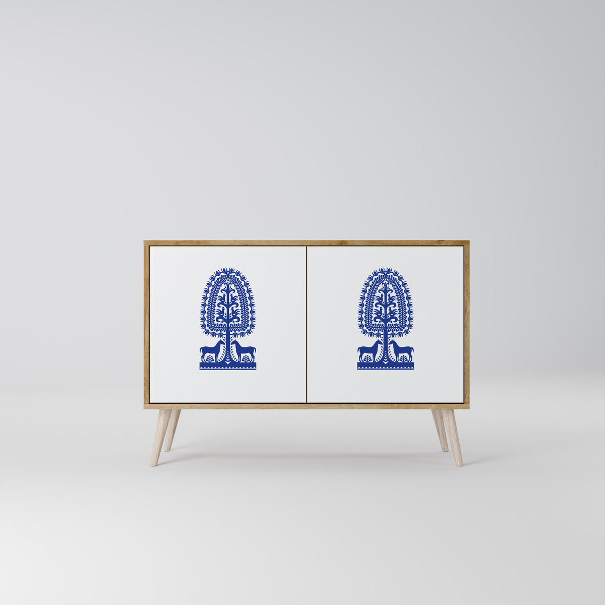 POLISH FOLK ART 2-türiges Sideboard