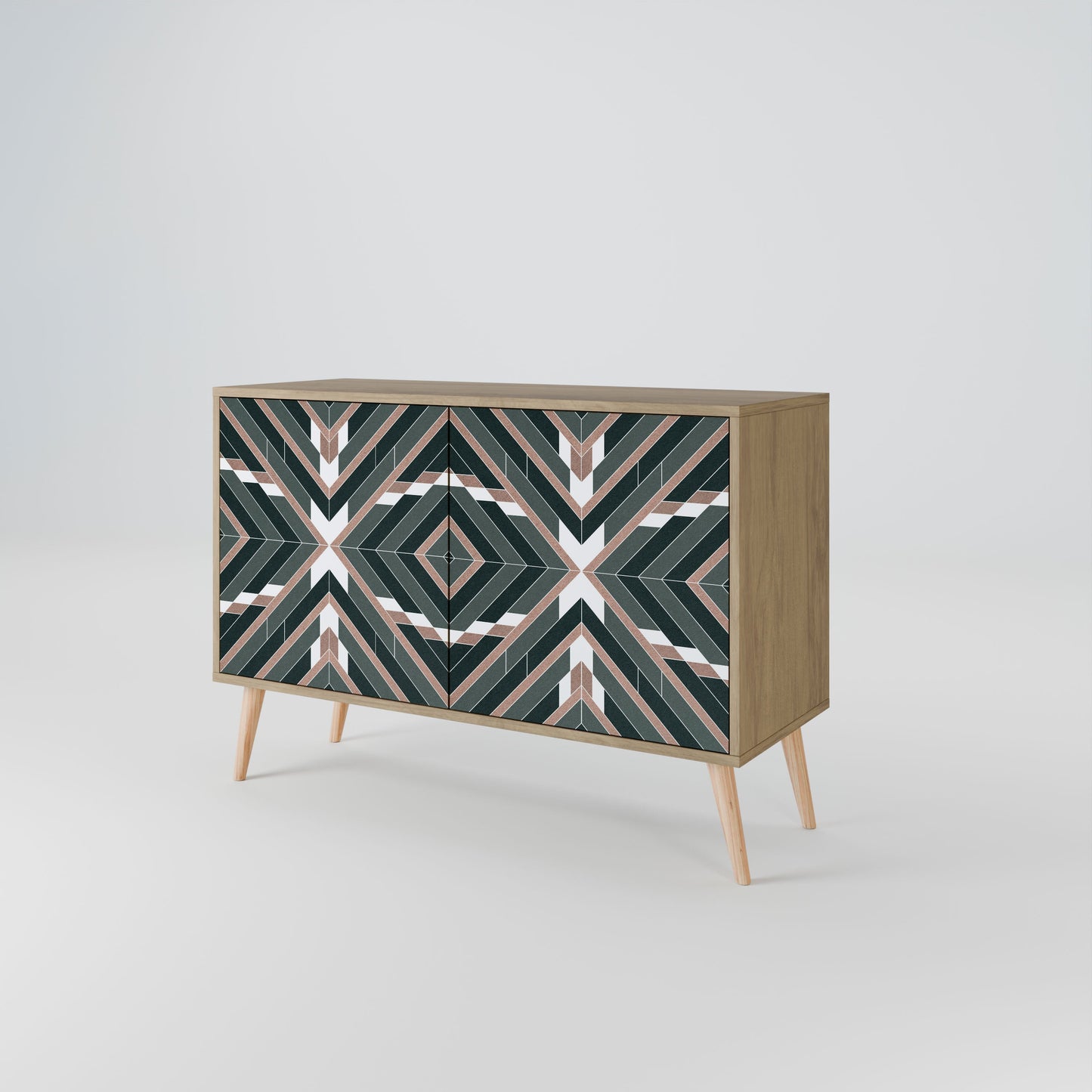 Credenza DIMENSION DELIGHTS a 2 ante in effetto rovere