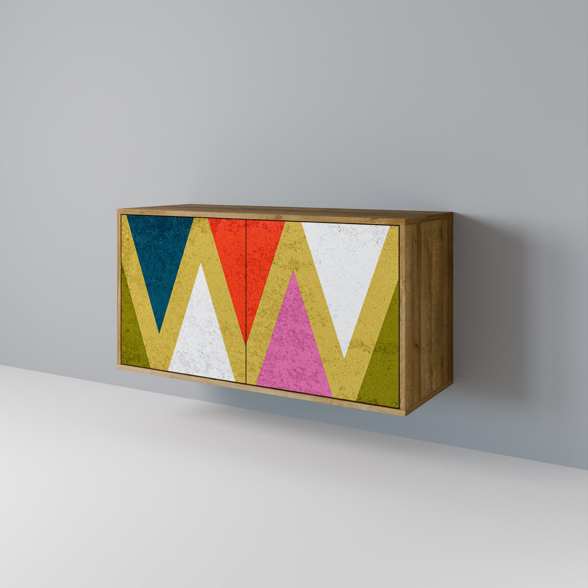 COLORFUL TRIANGLES Aparador de 2 Puertas