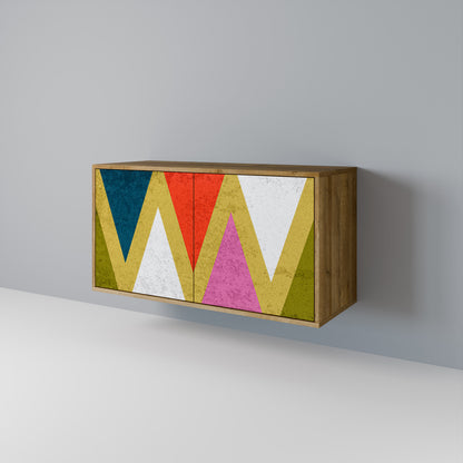 COLORFUL TRIANGLES Aparador de 2 Puertas