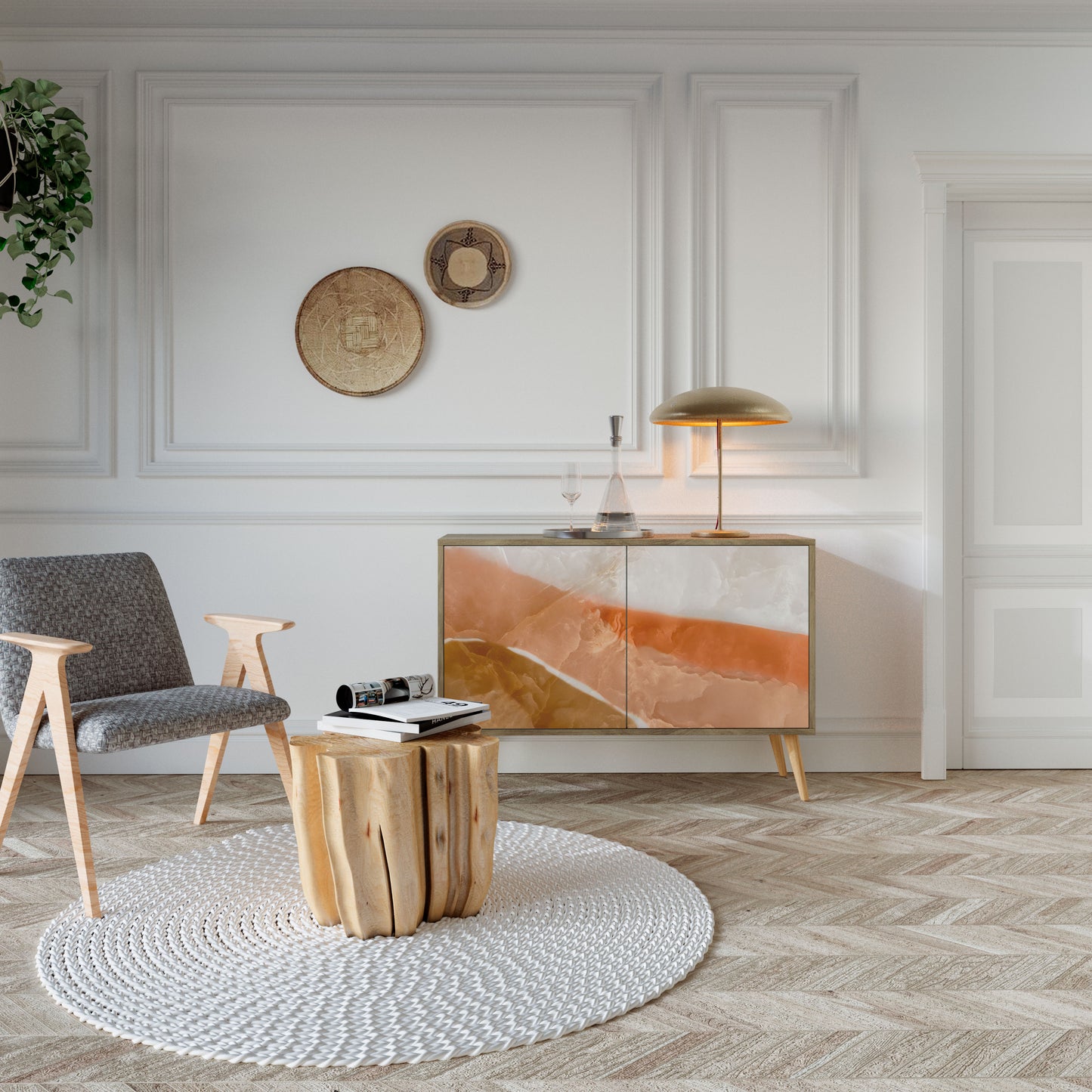 SANDHILLS SPLENDOUR Skänk med två dörrar