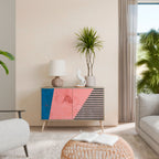 GLAMOROUS STRIPE Aparador de 2 Portas