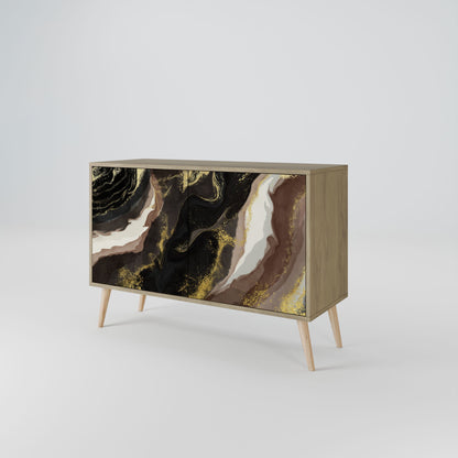 Credenza a 2 ante GOLD DUST in effetto rovere