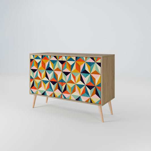 Credenza TESSELATE TREASURES a 2 ante in effetto rovere