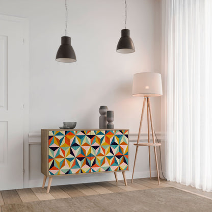 TESSELATE TREASURES 2-Door Sideboard in Oak Effect