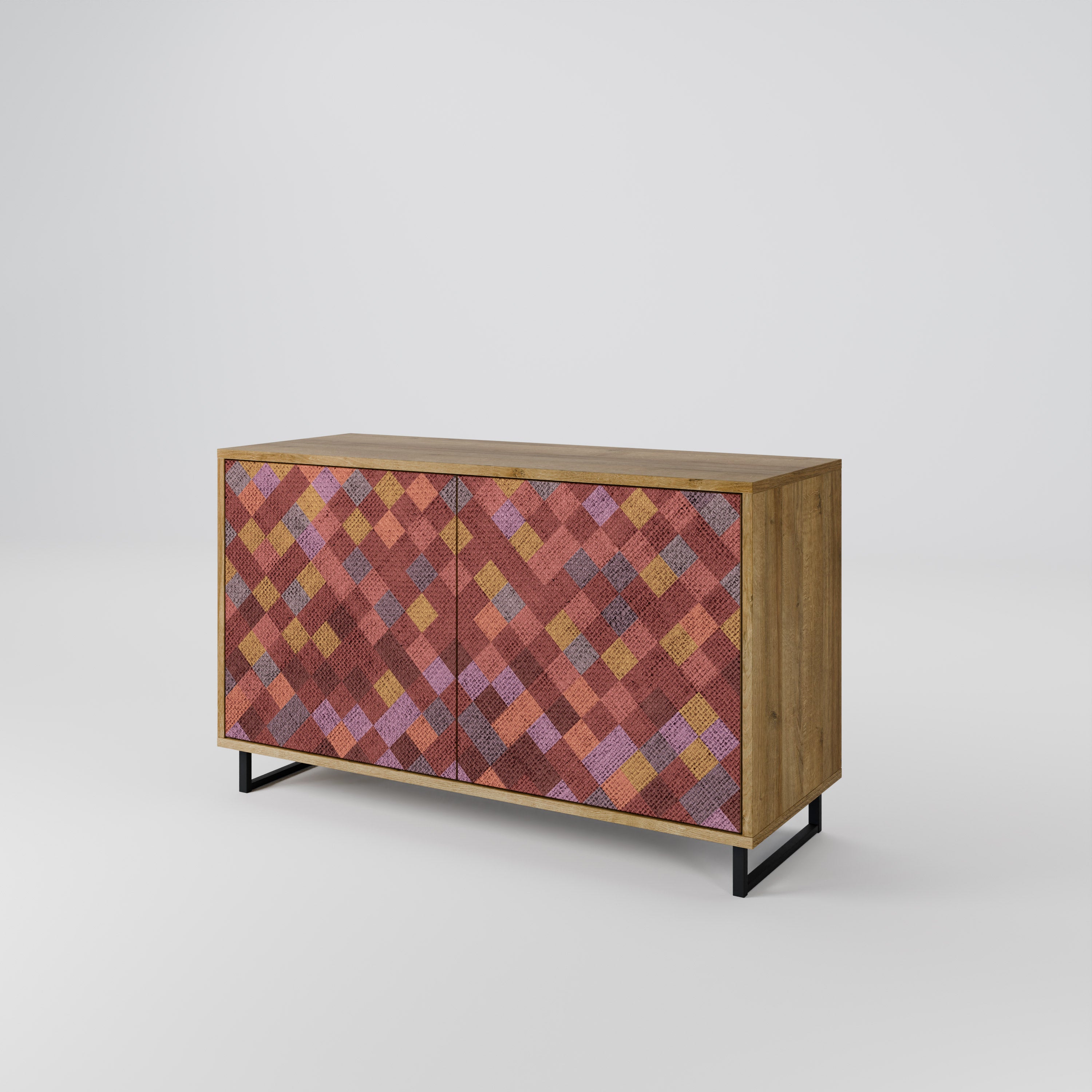 PAINTED SQUARES 2-Door Sideboard