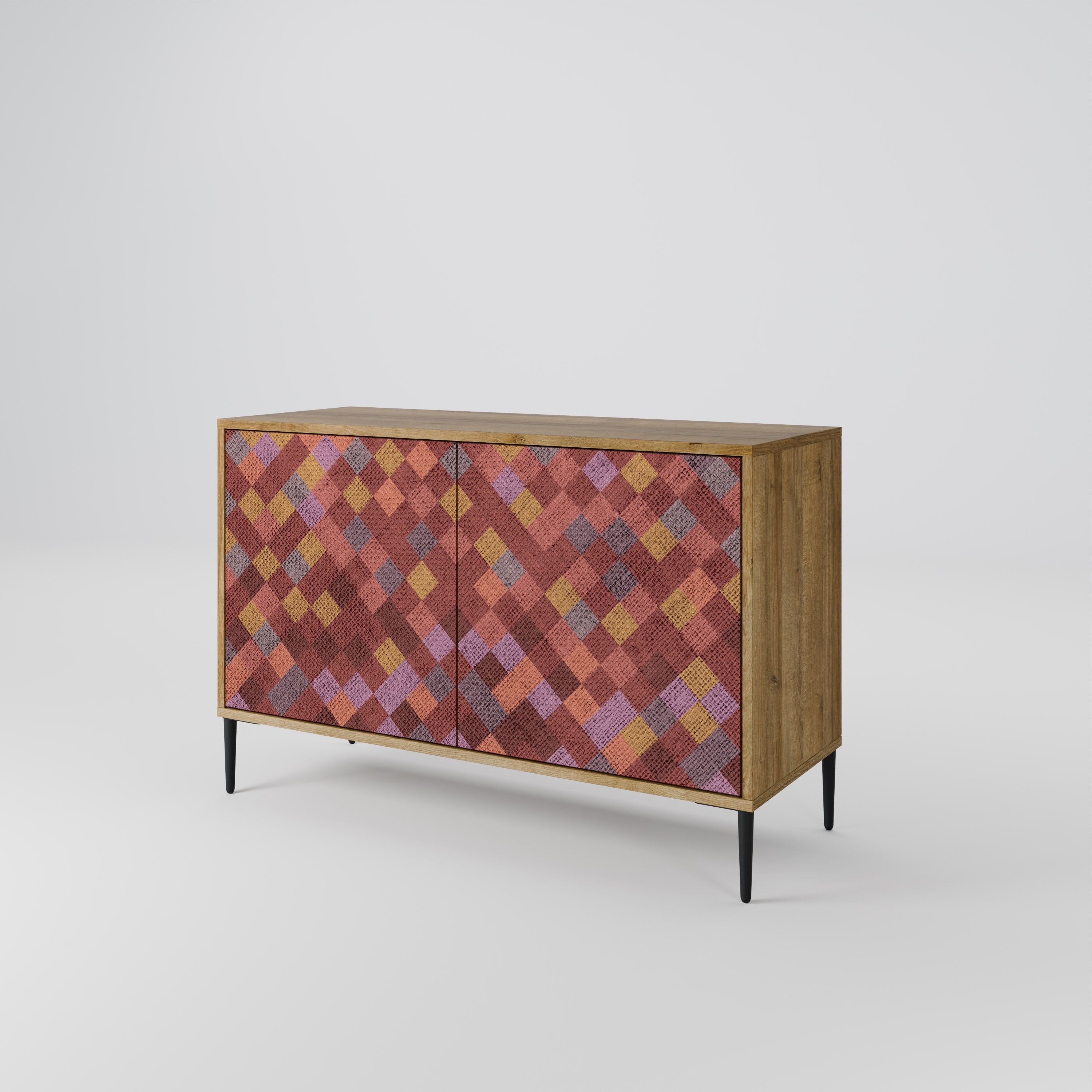 PAINTED SQUARES 2-Door Sideboard