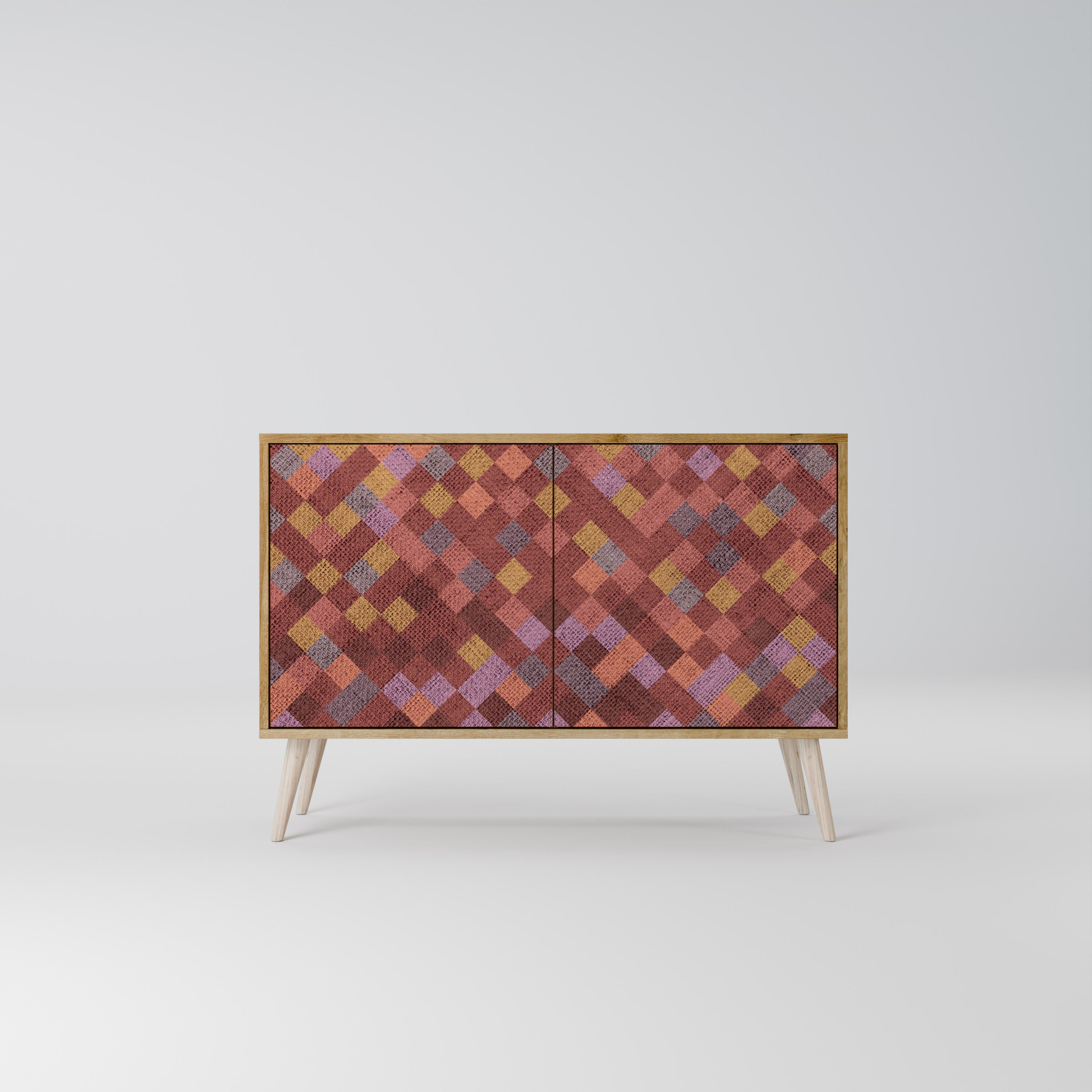 PAINTED SQUARES 2-Door Sideboard