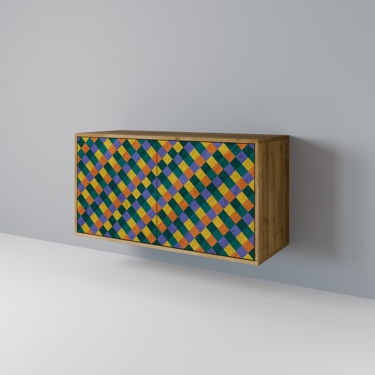 PAINTED SQUARES MIX 2-türiges Sideboard