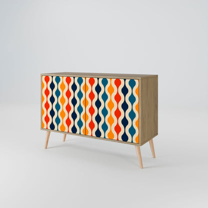 COLORFUL NOSTALGIA 2-Door Sideboard in Oak Effect