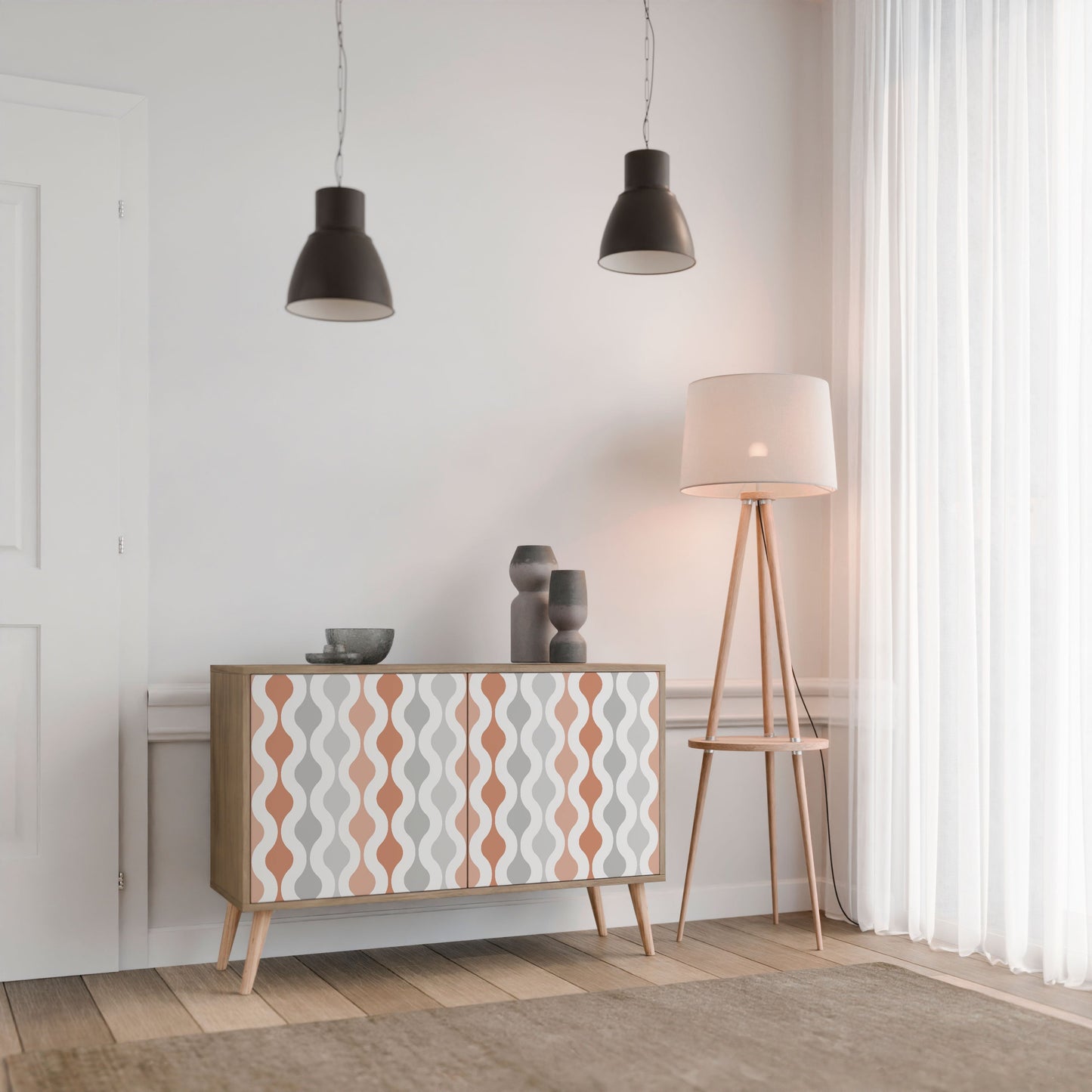 Credenza a 2 ante HAZY NOSTALGIA in effetto rovere