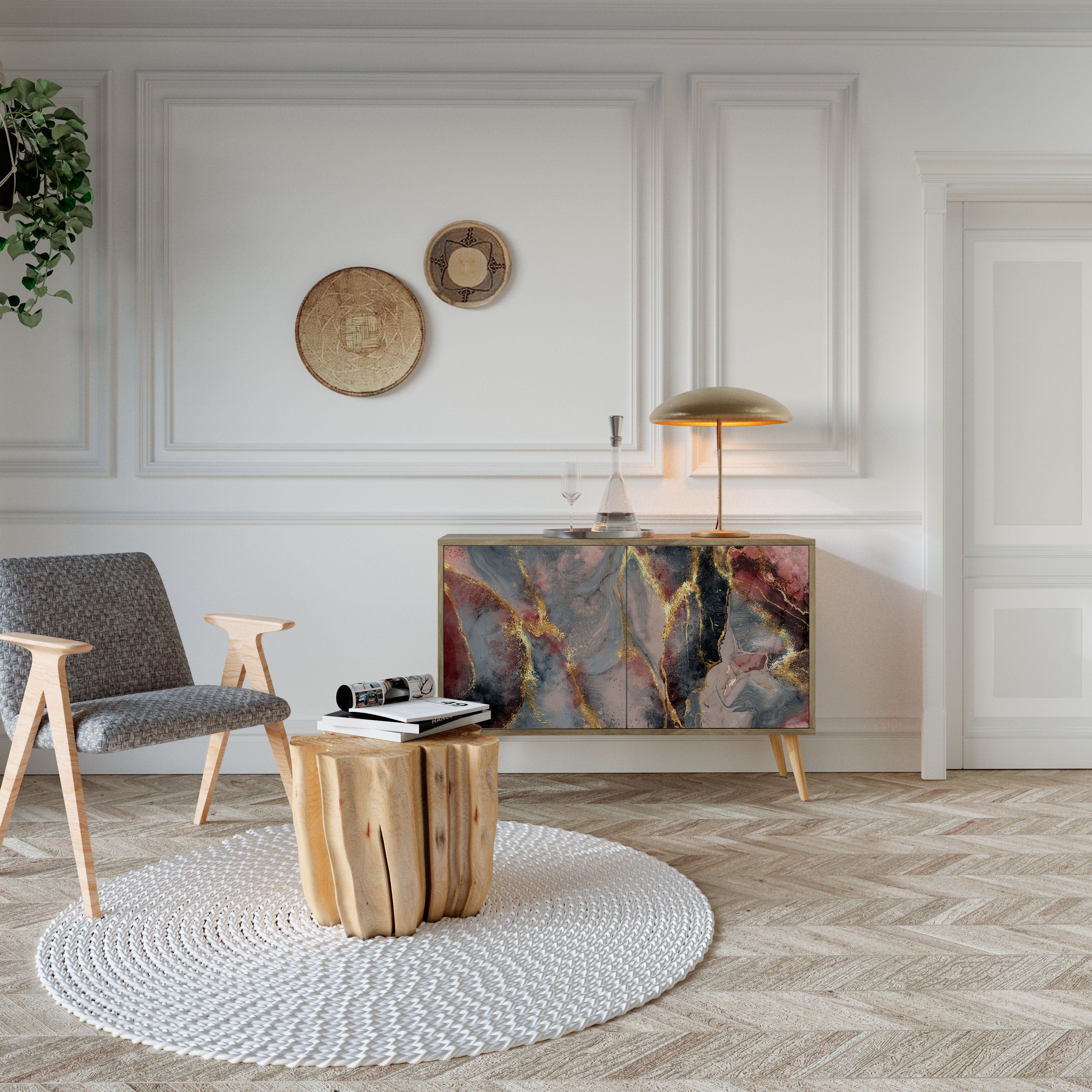 GOLDEN TIDES 2-Door Sideboard