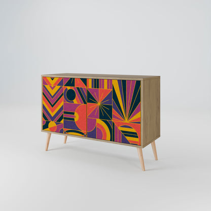 ELECTRIC PATTERNS 2-Door Sideboard in Oak Effect