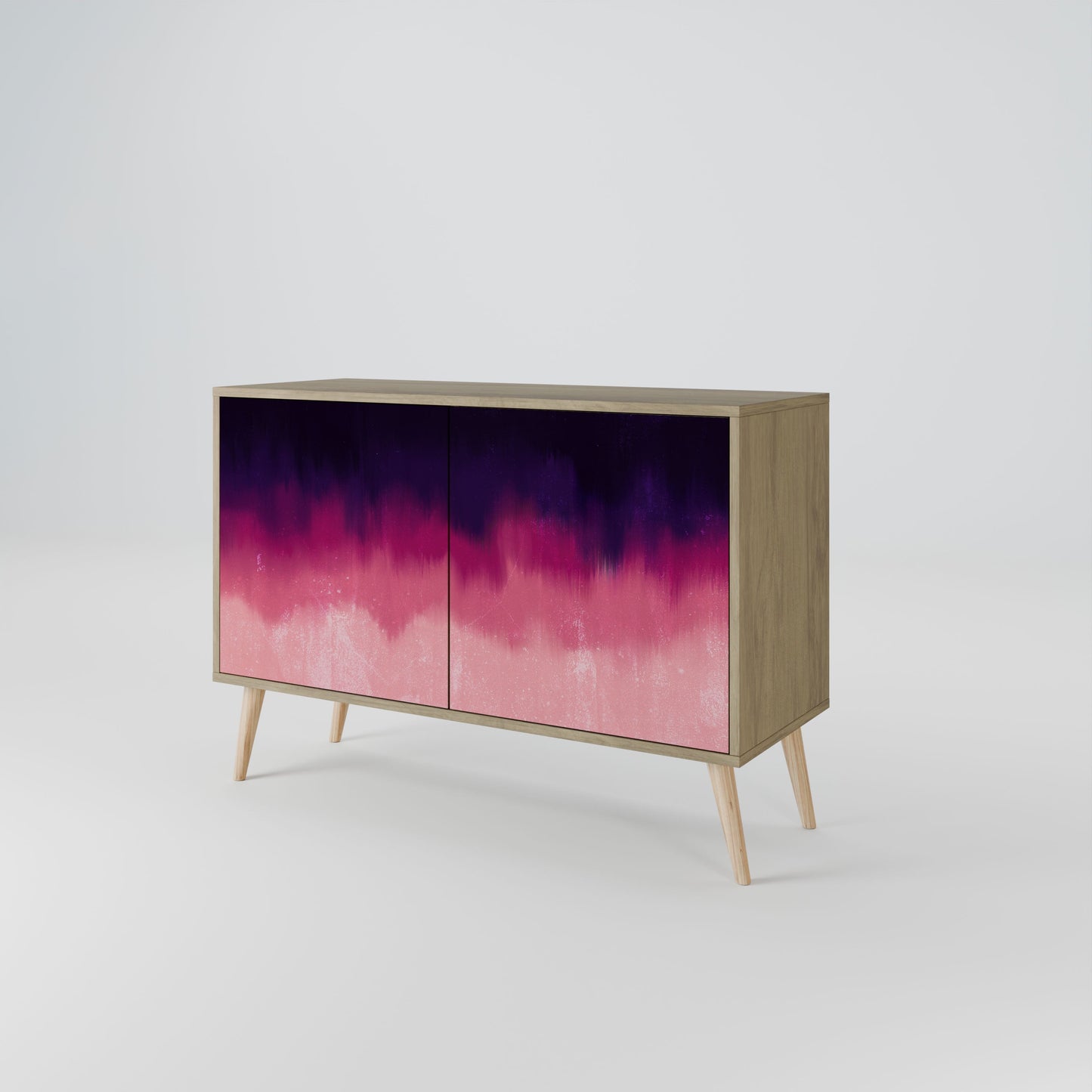 Credenza AURORA BOREALIS a 2 ante in effetto rovere