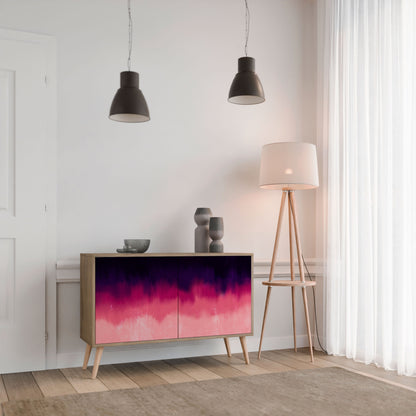 Credenza AURORA BOREALIS a 2 ante in effetto rovere