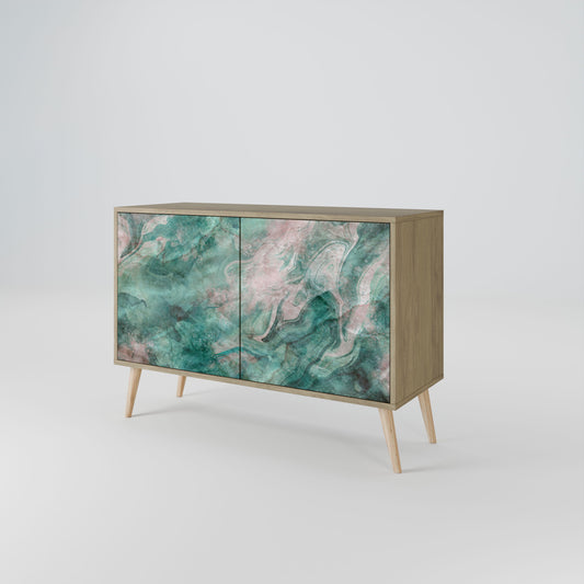 Credenza ABSTRACT ALCHEMY a 2 ante in effetto rovere