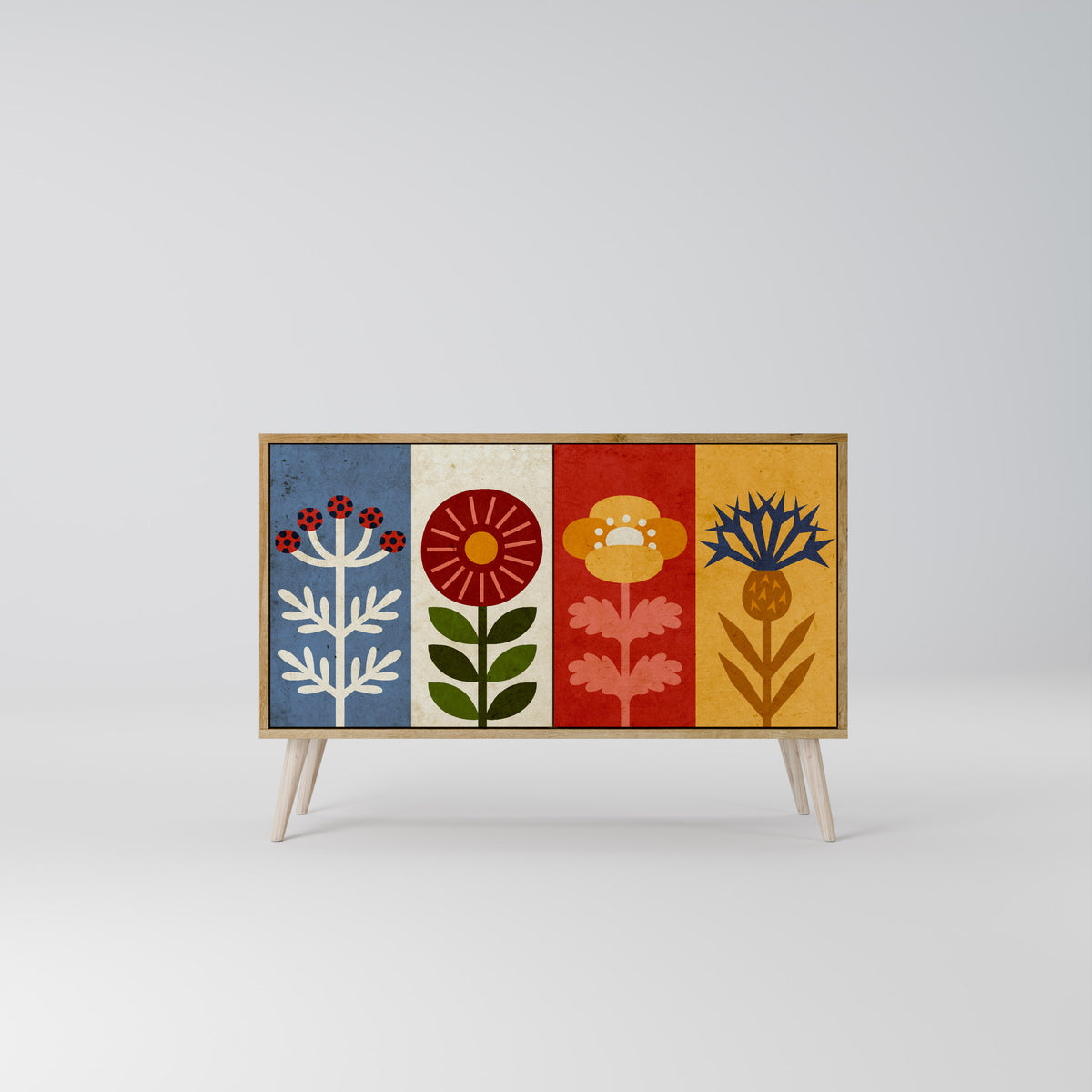 SCANDIC FLOWERET Dvoudveřová komoda