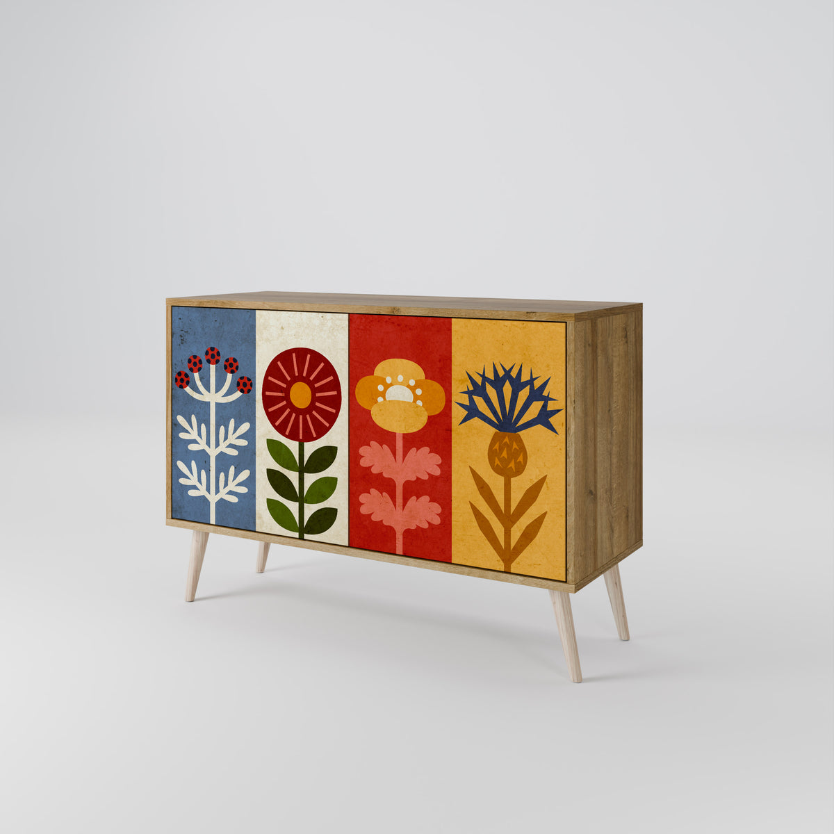 SCANDIC FLOWERET Dvoudveřová komoda