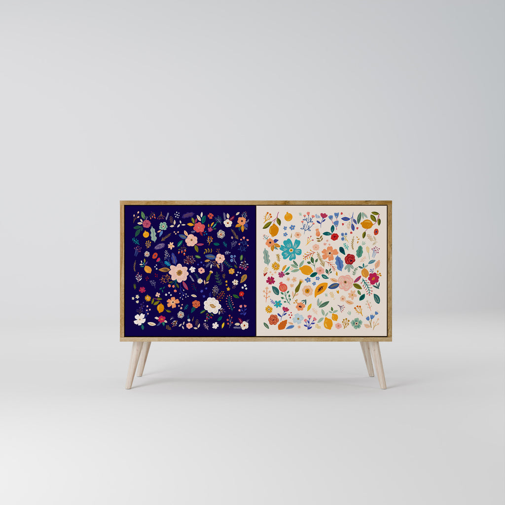 FLORAL COMBINATION Skänk med två dörrar