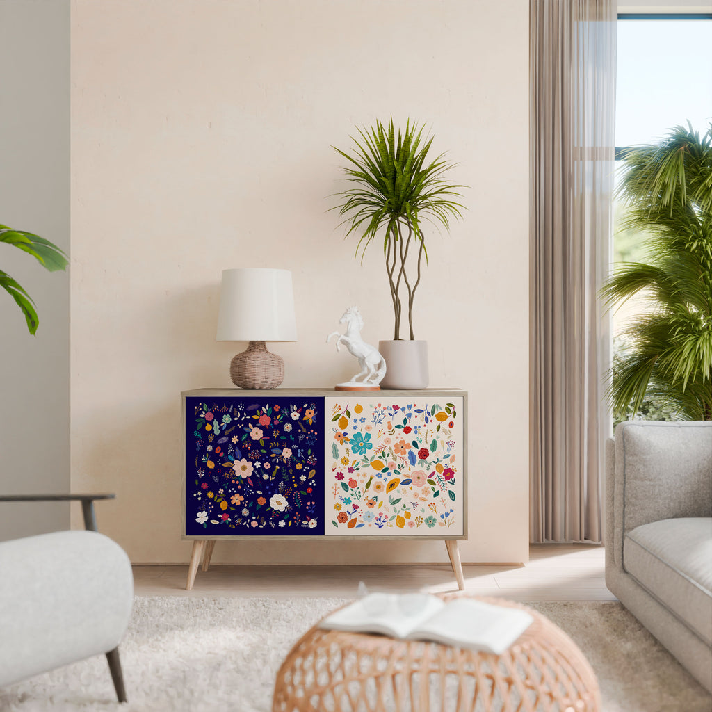 FLORAL COMBINATION Skänk med två dörrar