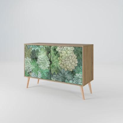 Credenza a 2 ante SUCCULENT CLUSTER in effetto rovere