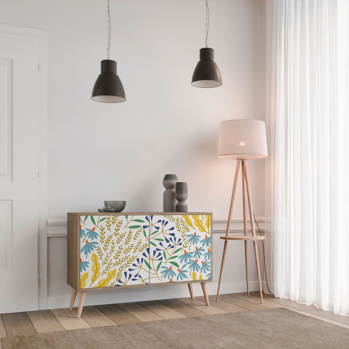 Credenza HELLO SPRING a 2 ante effetto rovere