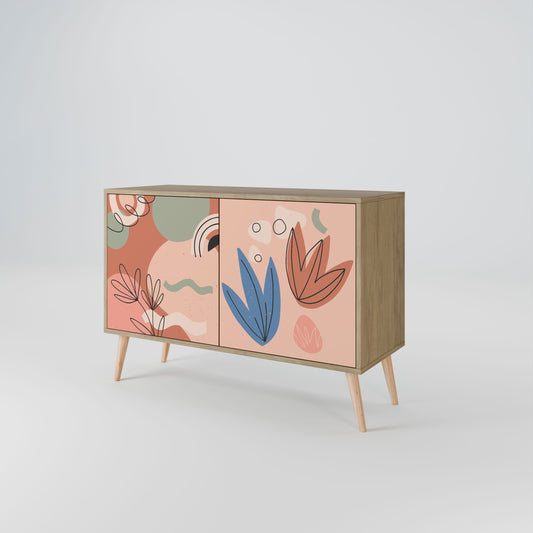 Credenza PASTEL DESTINY a 2 ante in effetto rovere