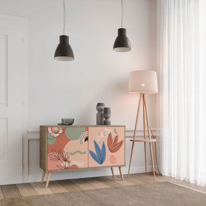 PASTEL DESTINY 2-Door Sideboard in Oak Effect