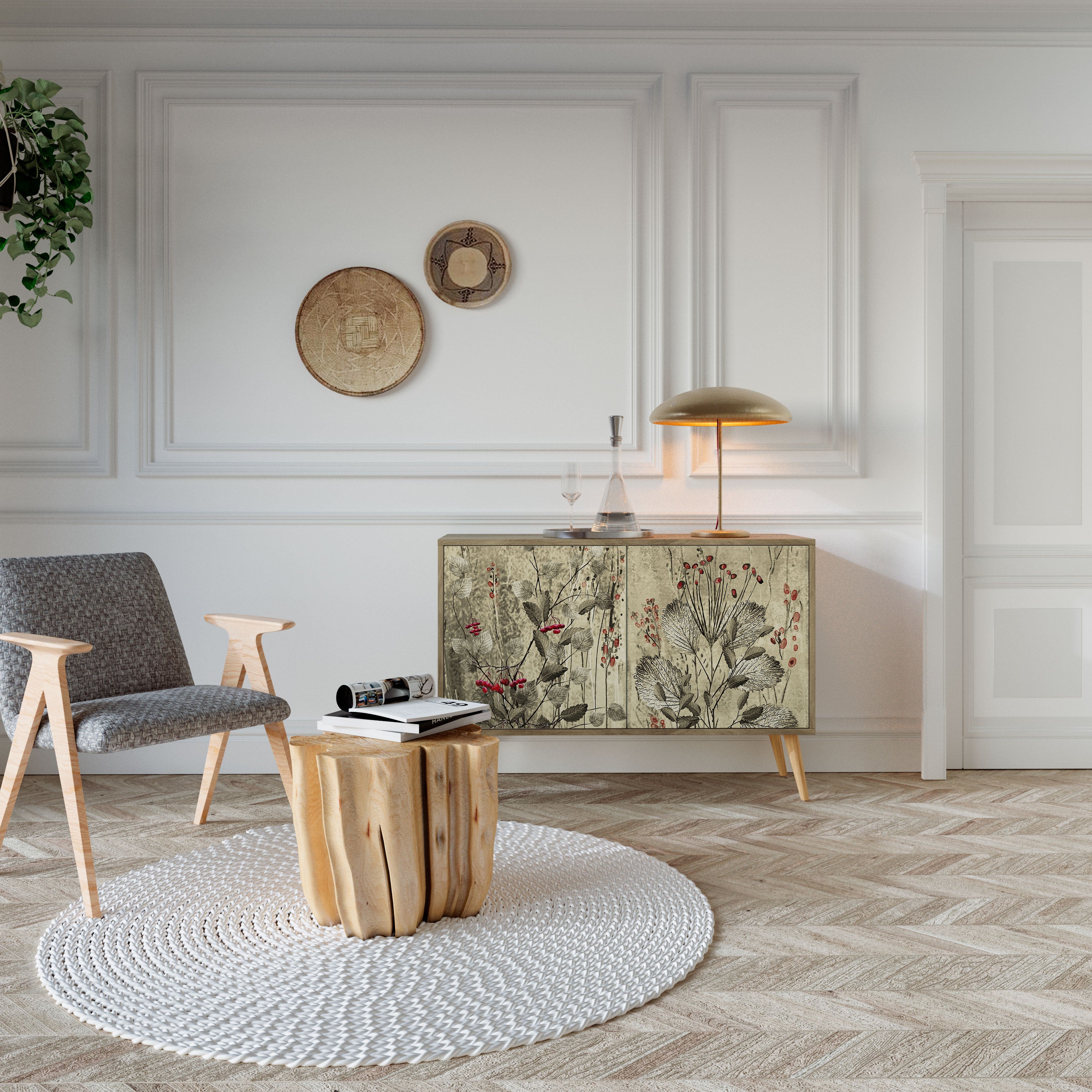 HERBAL GRACE 2-Door Sideboard