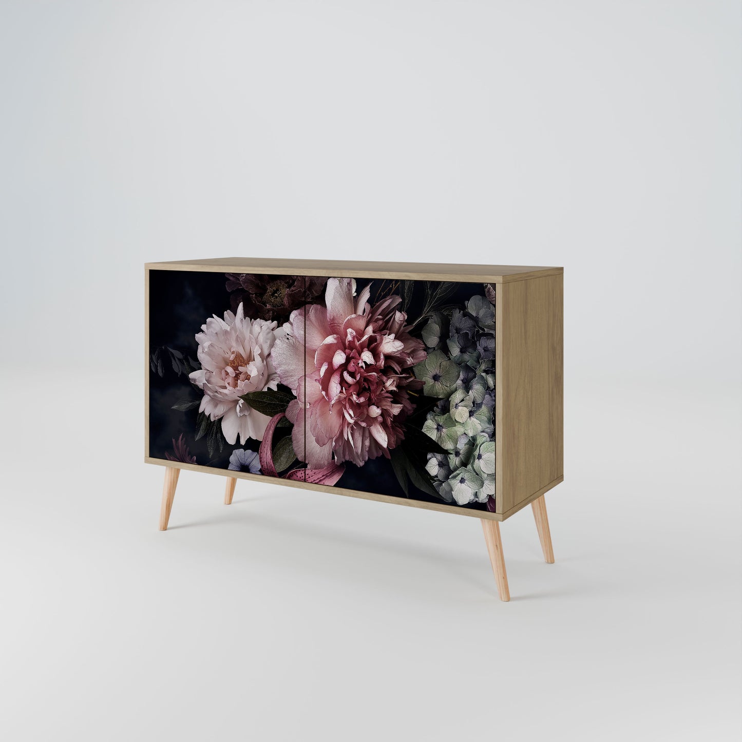 Credenza a 2 ante PURE BLOSSOM in effetto rovere