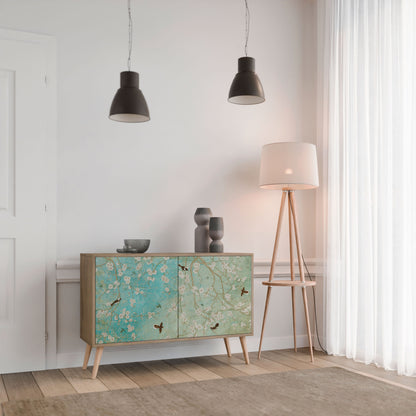 Credenza BLOOMING CHARM a 2 ante in effetto rovere