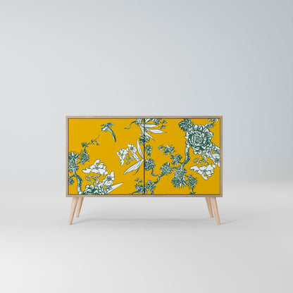 Credenza YELLOW CHINOISERIE a 2 ante in effetto rovere