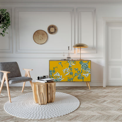 Credenza YELLOW CHINOISERIE a 2 ante in effetto rovere