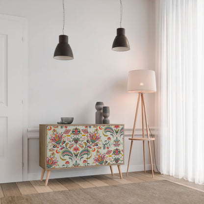 Credenza ORGANIC FOLKLORE a 2 ante in effetto rovere