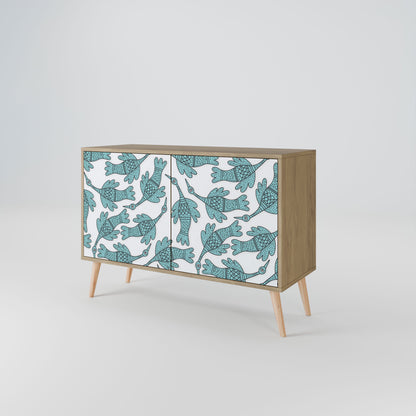 Credenza a 2 ante WATERSPOUT SONGIBIRD in effetto rovere