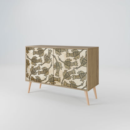 Credenza ALMONDINE SONGBIRD a 2 ante in effetto rovere