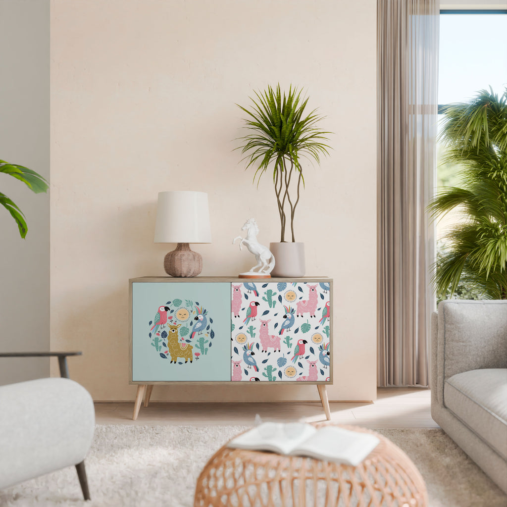 COLORFUL ALPACAS 2-Door Sideboard