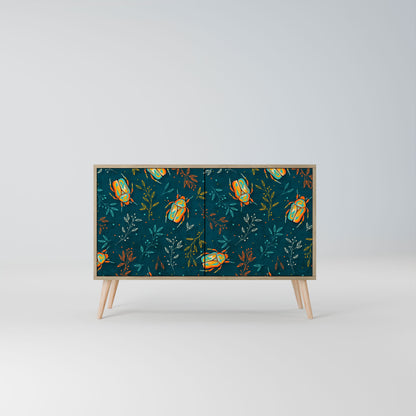 Credenza a 2 ante AUTUMN INSECTS in effetto rovere