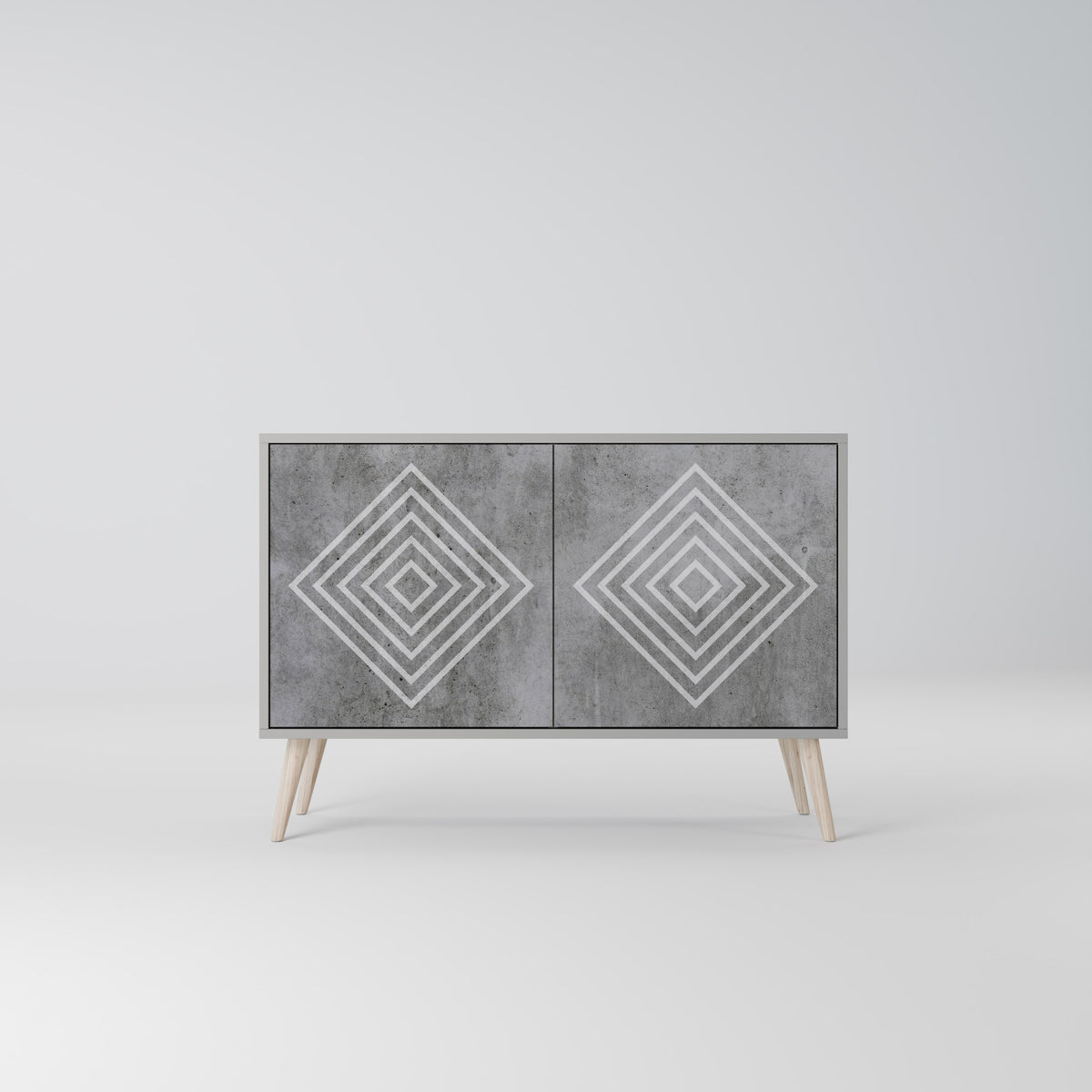 POLYGONAL ARTISTRY Aparador de 2 Puertas