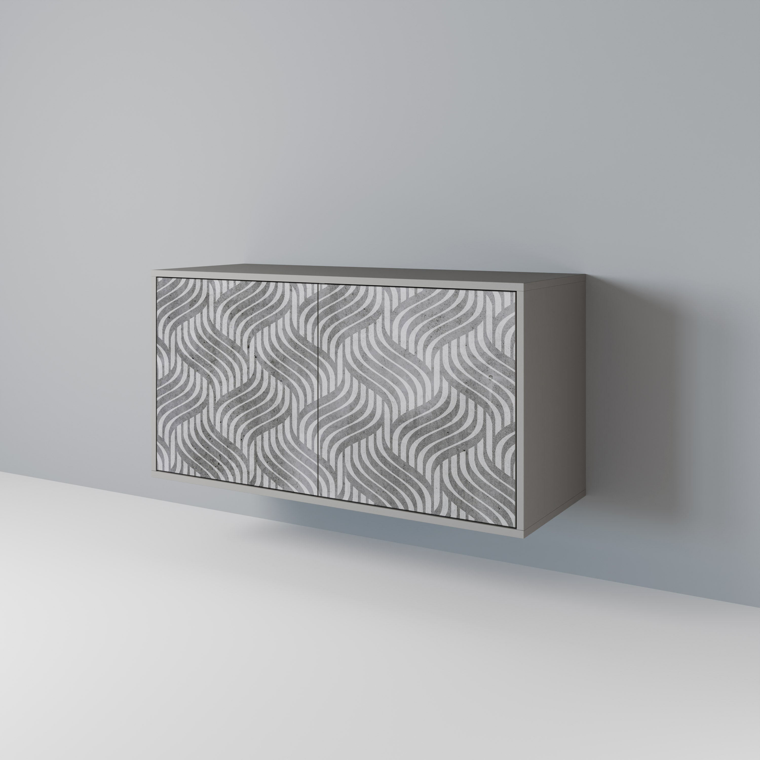 CONCRETE MOVEMENT Skänk med två dörrar